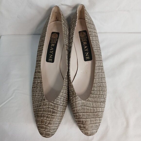 RAYNE, HER MAJESTY THE QUEEN SHOEMAKERS CROCODILE PUMPS, SIZE 10 - Picture 2 of 7